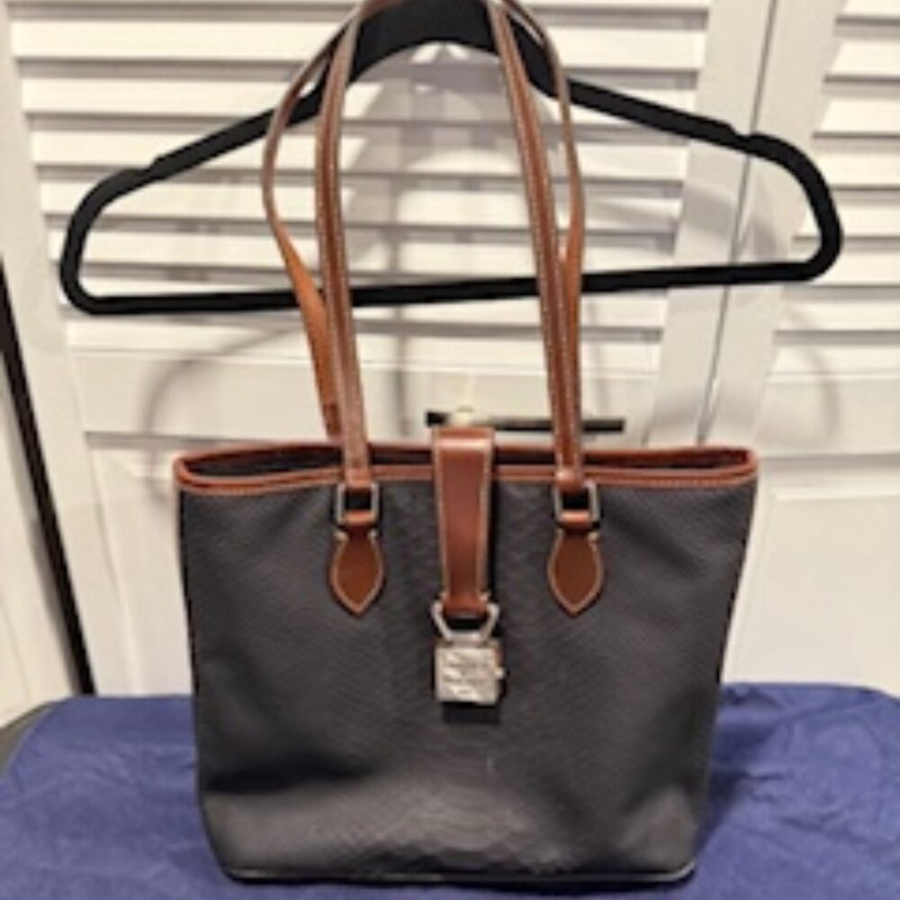 Dooney & Bourke Black Snake Skin Leather Bag
